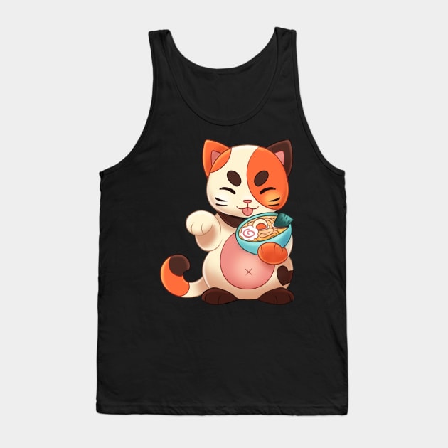 Lucky Cat-ramen Tank Top by KaceyMeg